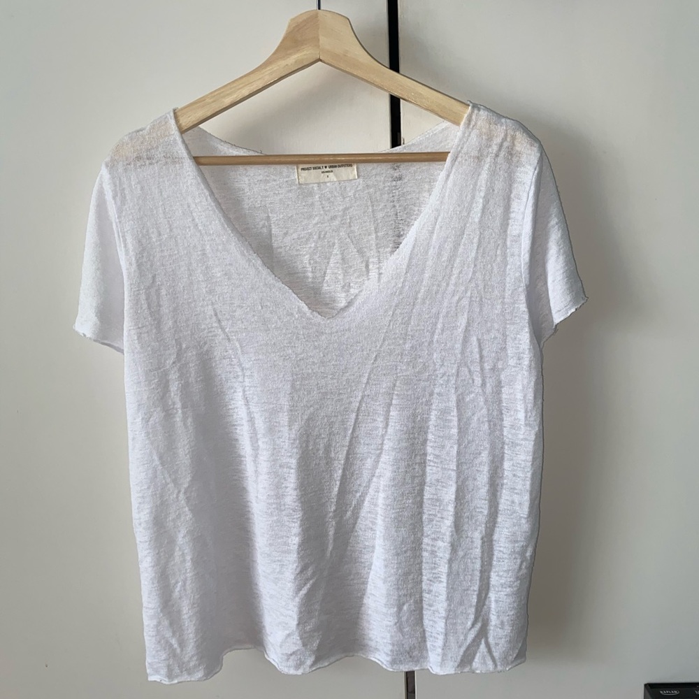 Project Social T Textured Knit V Neck